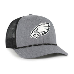 47 brand Philadelphia Eagles '47 Carbon Rope Trucker Adjustable Hat Heather Charcoal