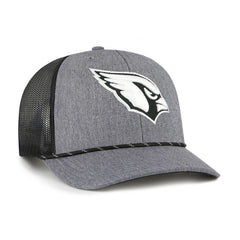 47 brand Arizona Cardinals '47 Carbon Rope Trucker Adjustable Hat Heather Charcoal