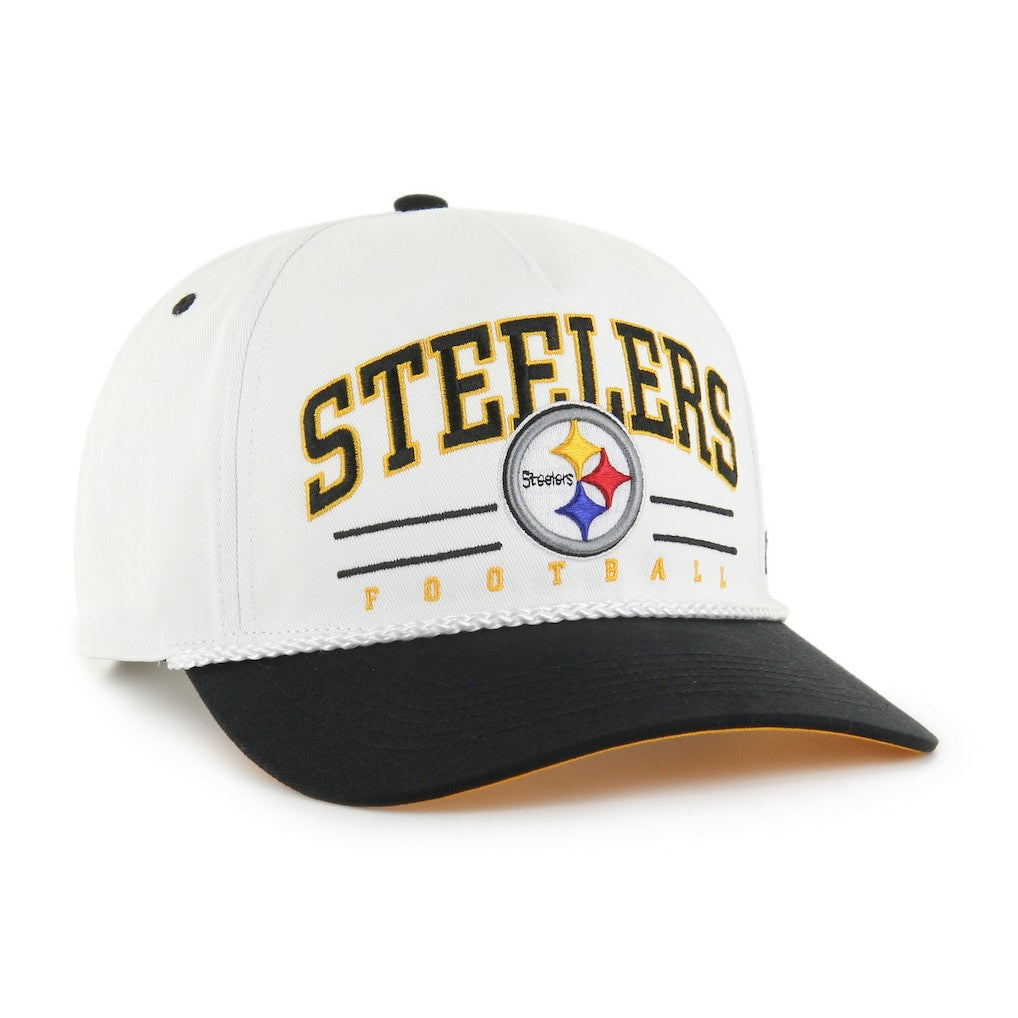 47 brand Pittsburgh Steelers '47 Roscoe Two-Toned Hitch Adjustable Hat White/Black