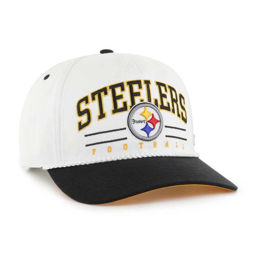 47 brand Pittsburgh Steelers '47 Roscoe Two-Toned Hitch Adjustable Hat White/Black