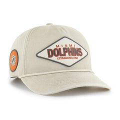 47 brand Miami Dolphins '47 Cairn Hitch Adjustable Hat Khaki