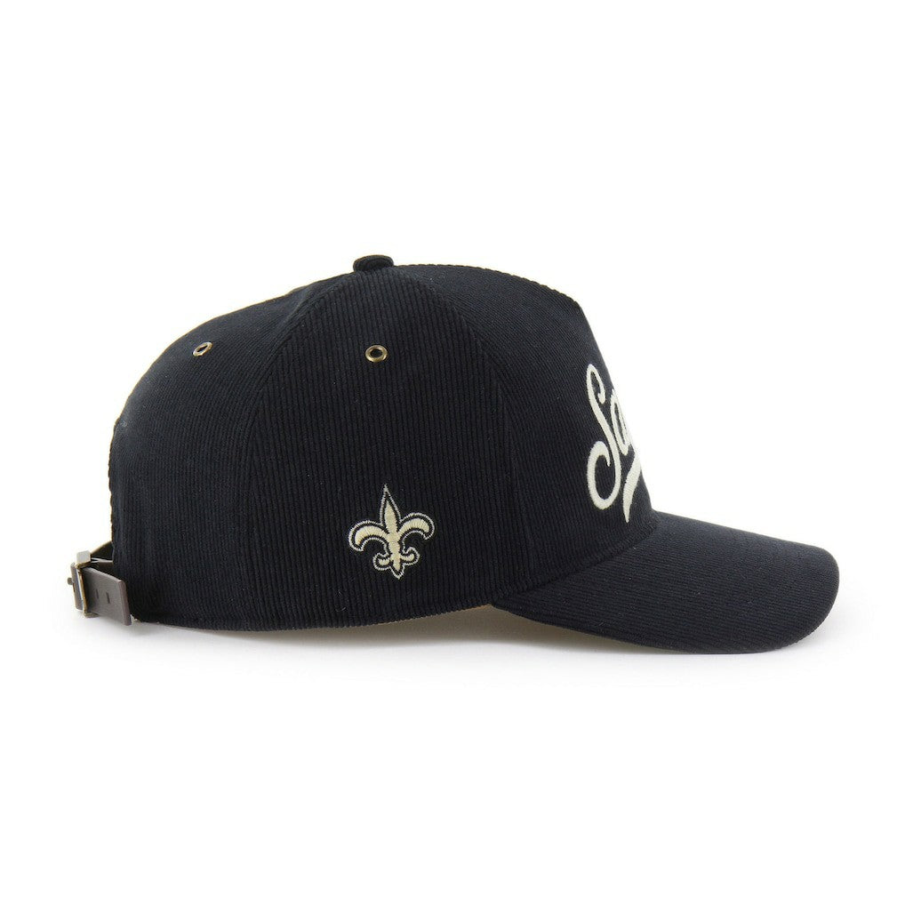 47 brand New Orleans Saints '47 Golden Age Corduroy Hitch Adjustable Hat Black