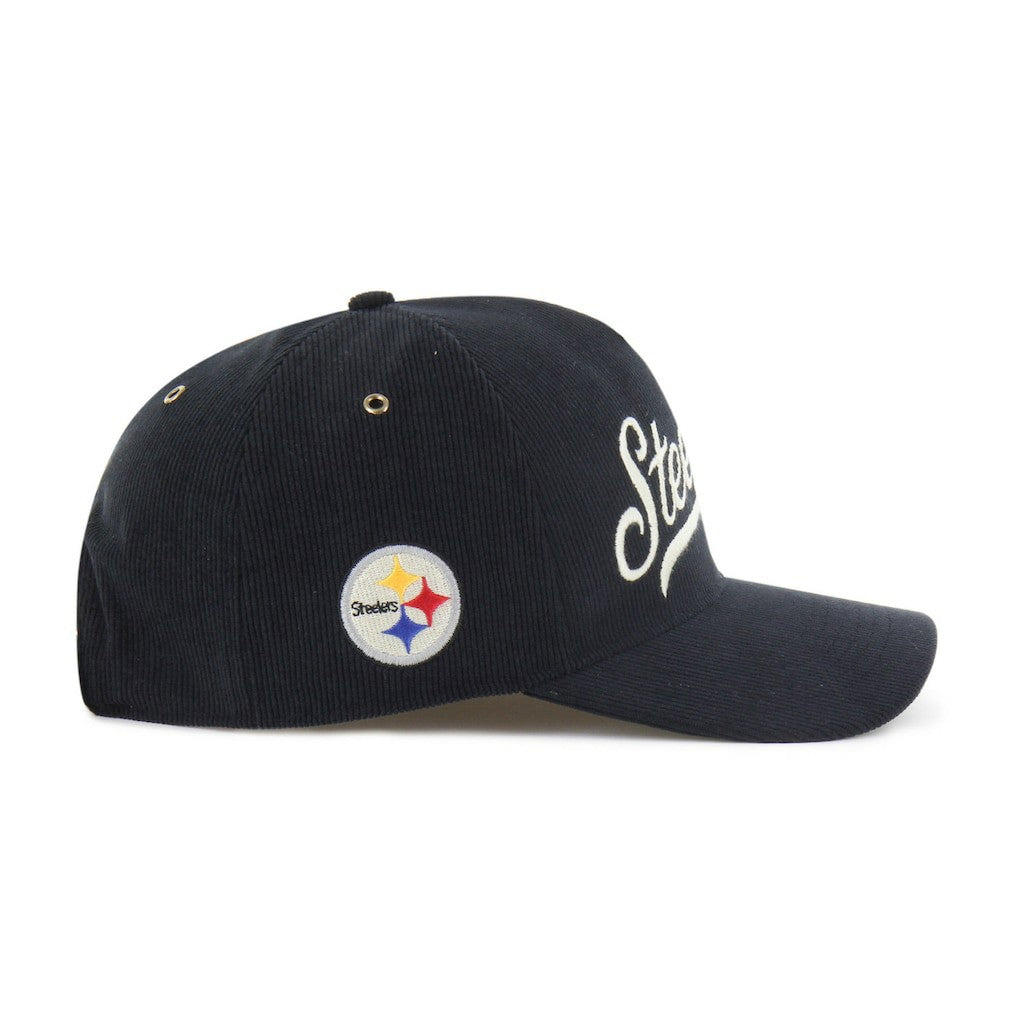 47 brand Pittsburgh Steelers '47 Golden Age Corduroy Hitch Adjustable Hat Black