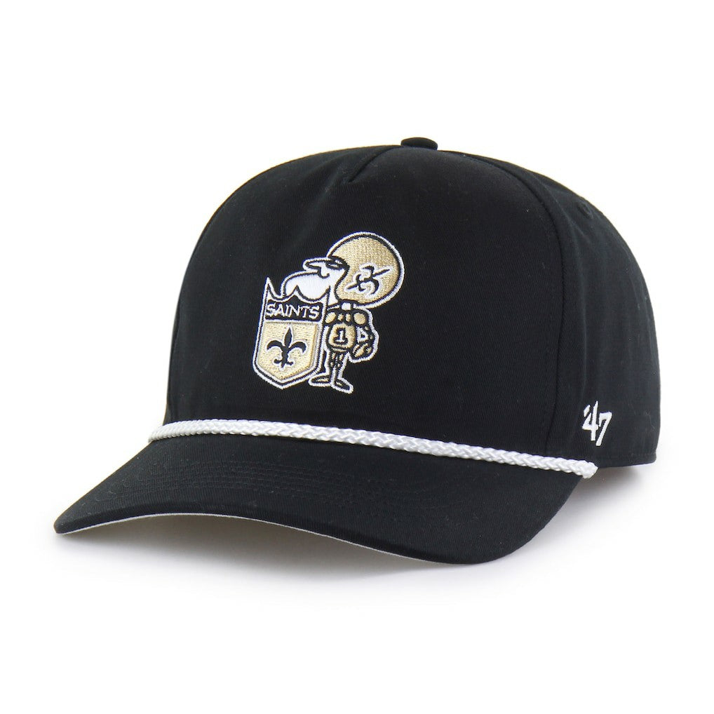 47 brand New Orleans Saints '47 Rope Hitch Adjustable Hat Black