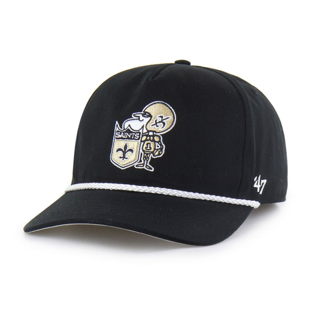 47 brand New Orleans Saints '47 Rope Hitch Adjustable Hat Black