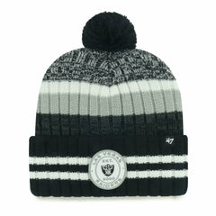 47 brand Las Vegas Raiders '47 Quiver Cuffed Knit Hat with Pom