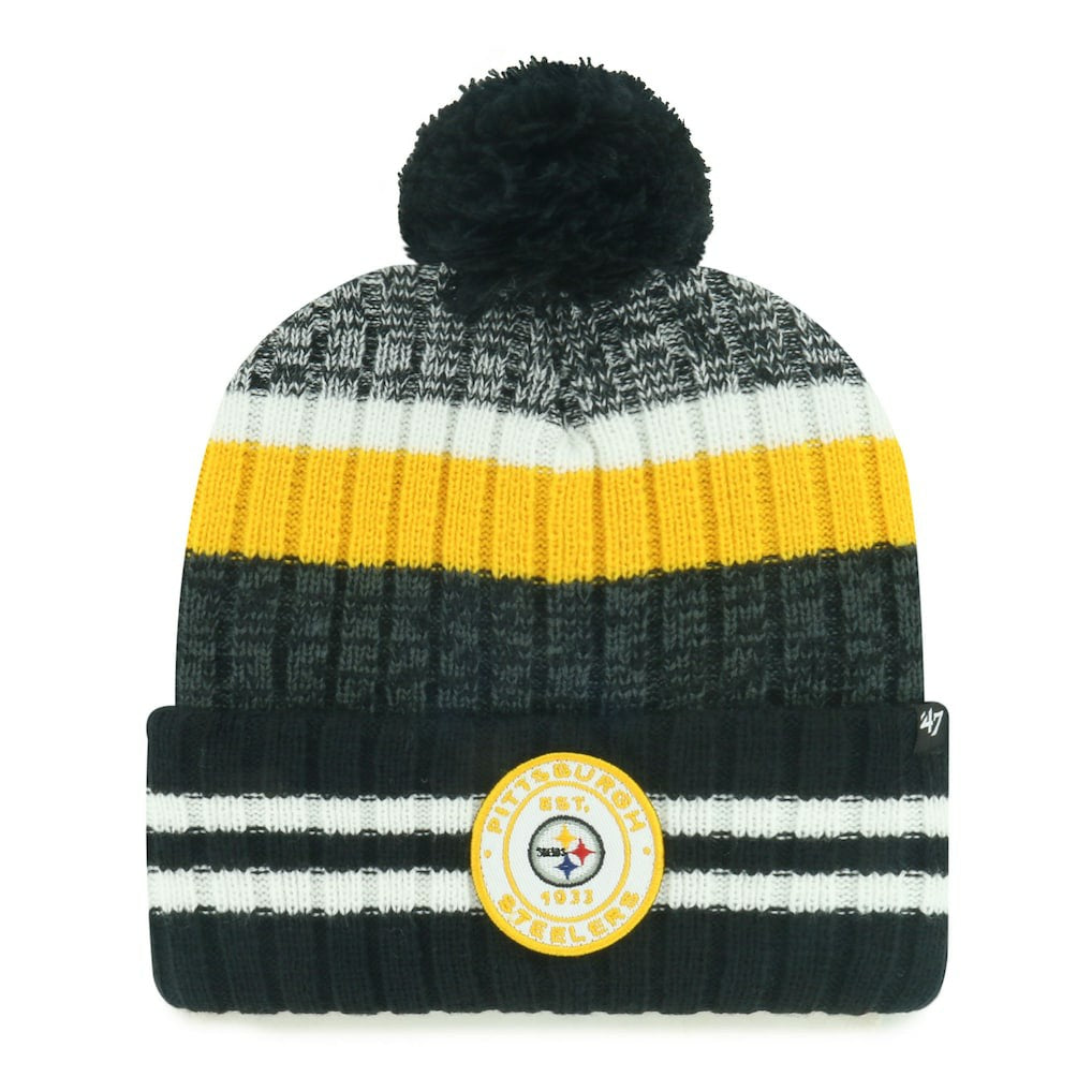 47 brand Pittsburgh Steelers '47 Quiver Cuffed Knit Hat with Pom