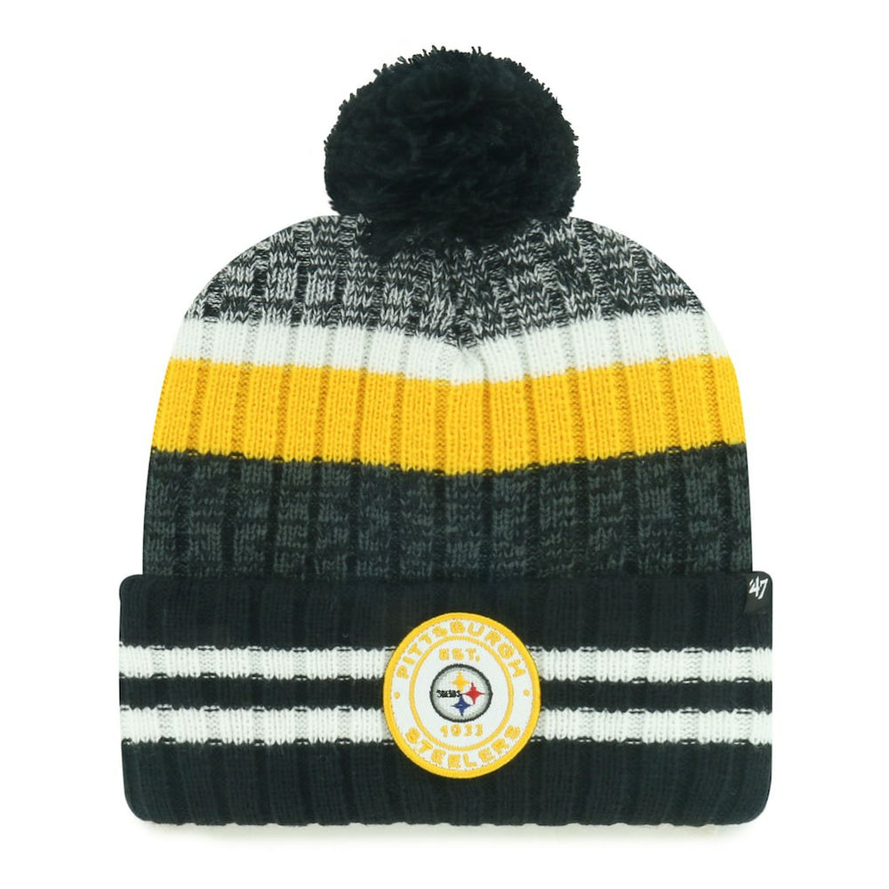 47 brand Pittsburgh Steelers '47 Quiver Cuffed Knit Hat with Pom
