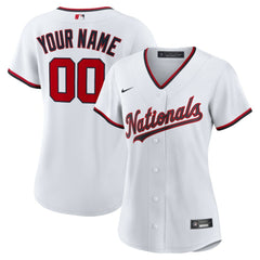 Washington Nationals Nike Women's Home Custom Replica 2.0 Jersey - White - Nike Discount
