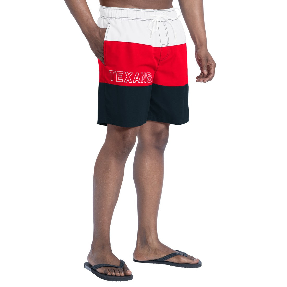 Houston Texans G-III Sports by Carl Banks Sunrise Volley Swim Shorts Navy/Red
