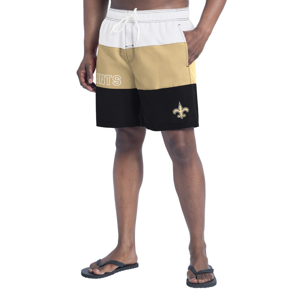 New Orleans Saints G-III Sports by Carl Banks Sunrise Volley Swim Shorts Black/Gold
