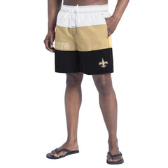 New Orleans Saints G-III Sports by Carl Banks Sunrise Volley Swim Shorts Black/Gold