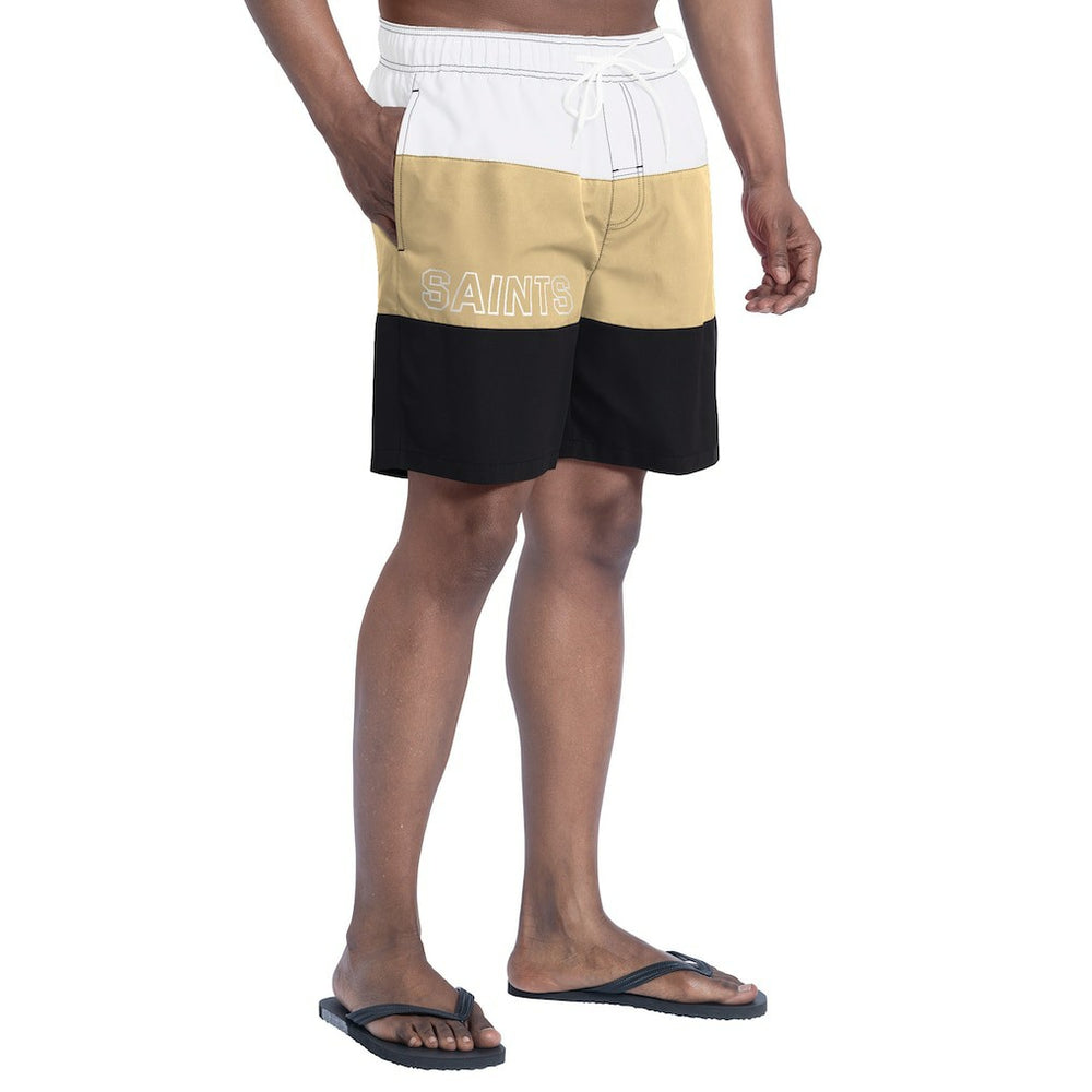 New Orleans Saints G-III Sports by Carl Banks Sunrise Volley Swim Shorts Black/Gold