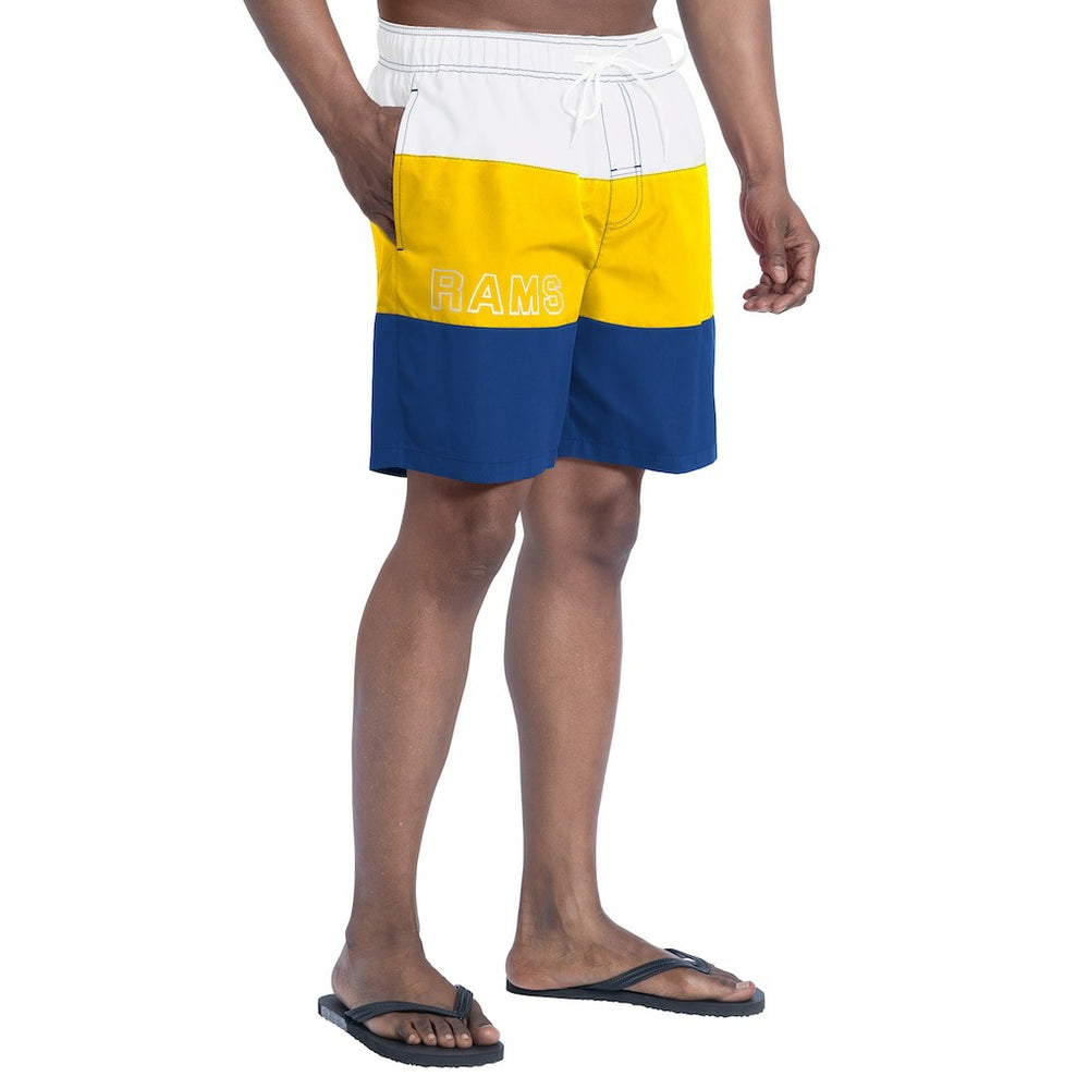Los Angeles Rams G-III Sports by Carl Banks Sunrise Volley Swim Shorts Royal/Gold