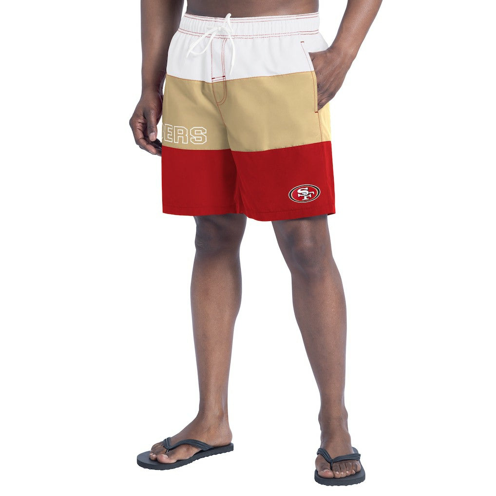 San Francisco 49ers G-III Sports by Carl Banks Sunrise Volley Swim Shorts Scarlet/Gold
