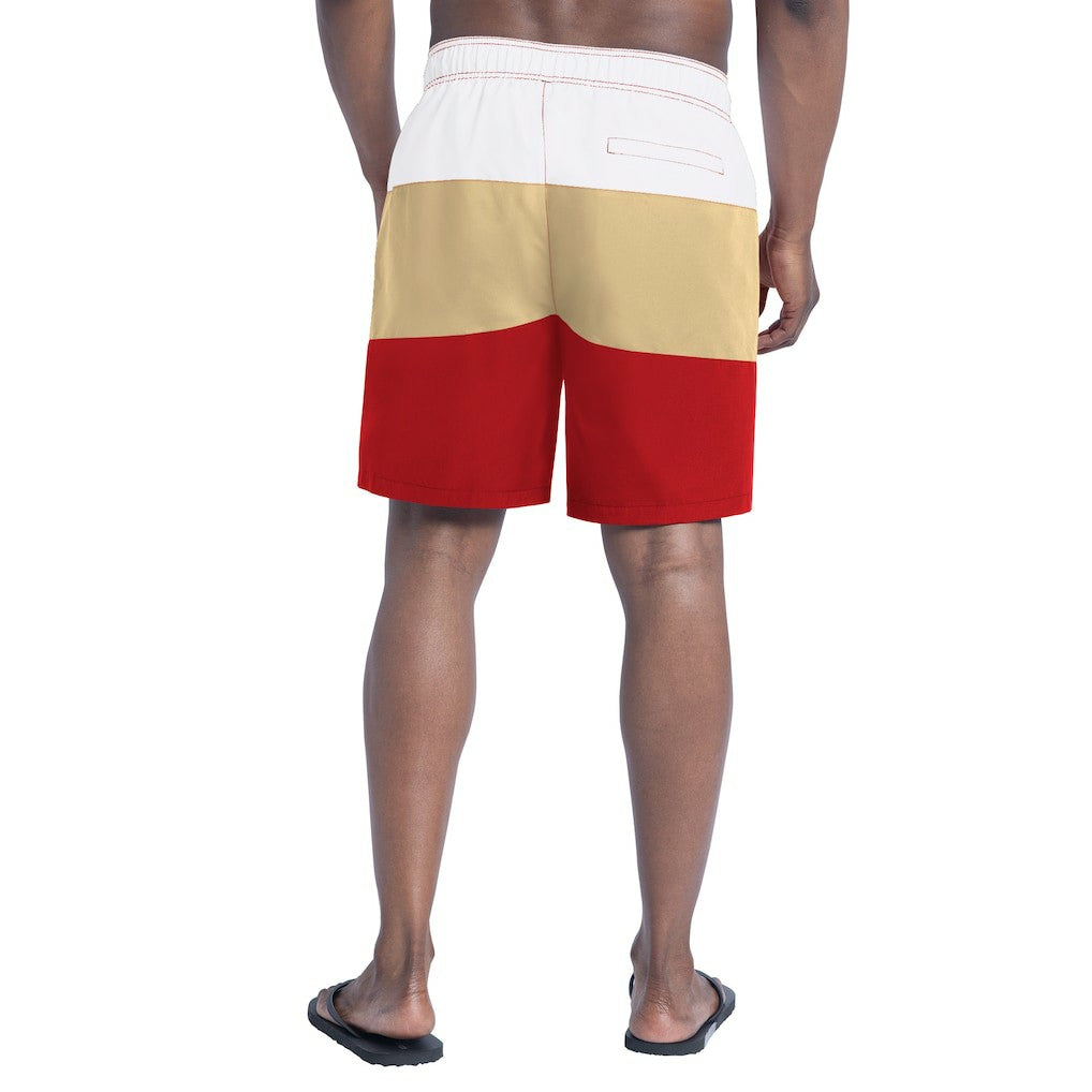 San Francisco 49ers G-III Sports by Carl Banks Sunrise Volley Swim Shorts Scarlet/Gold