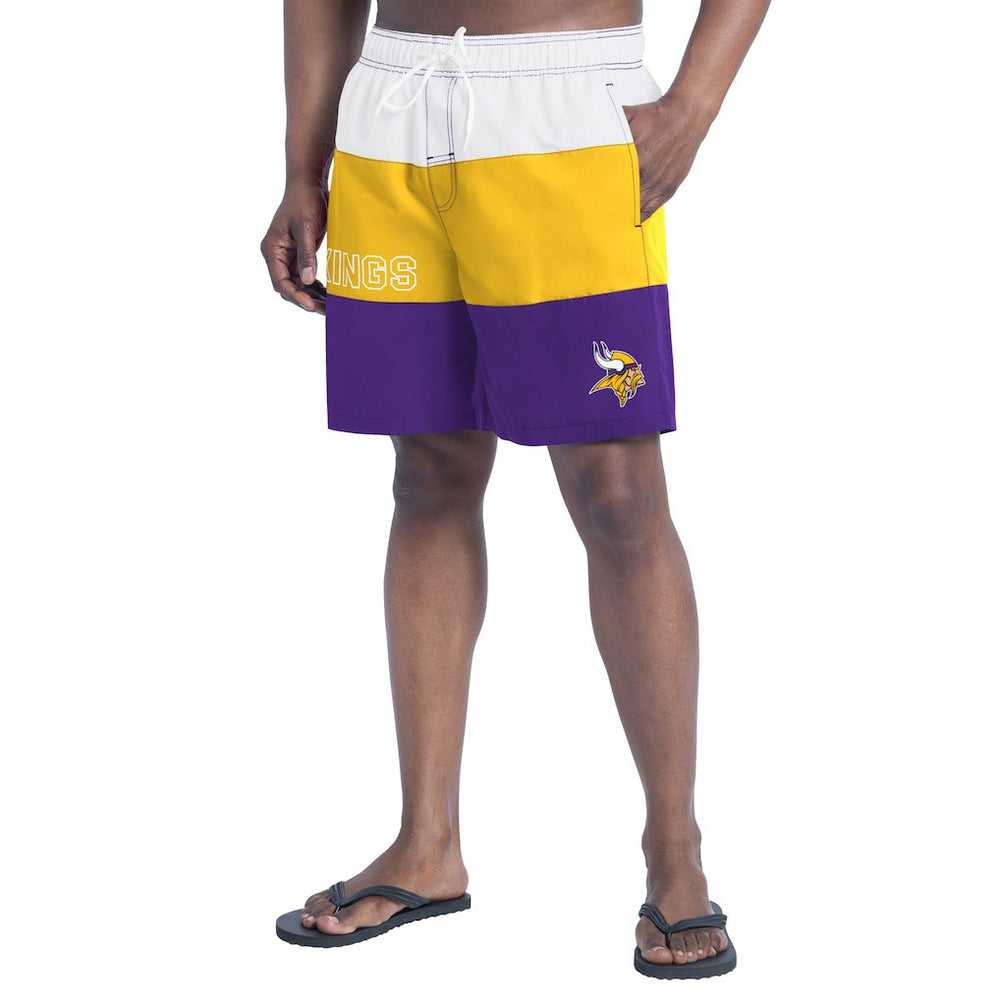 Minnesota Vikings G-III Sports by Carl Banks Sunrise Volley Swim Shorts Purple/Gold