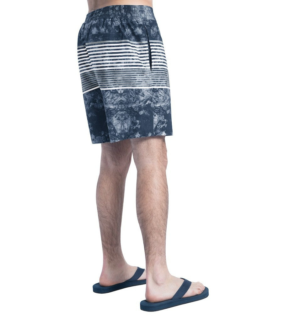 Detroit Lions G-III Sports by Carl Banks Horizon Volley Swim Shorts Navy/Gray