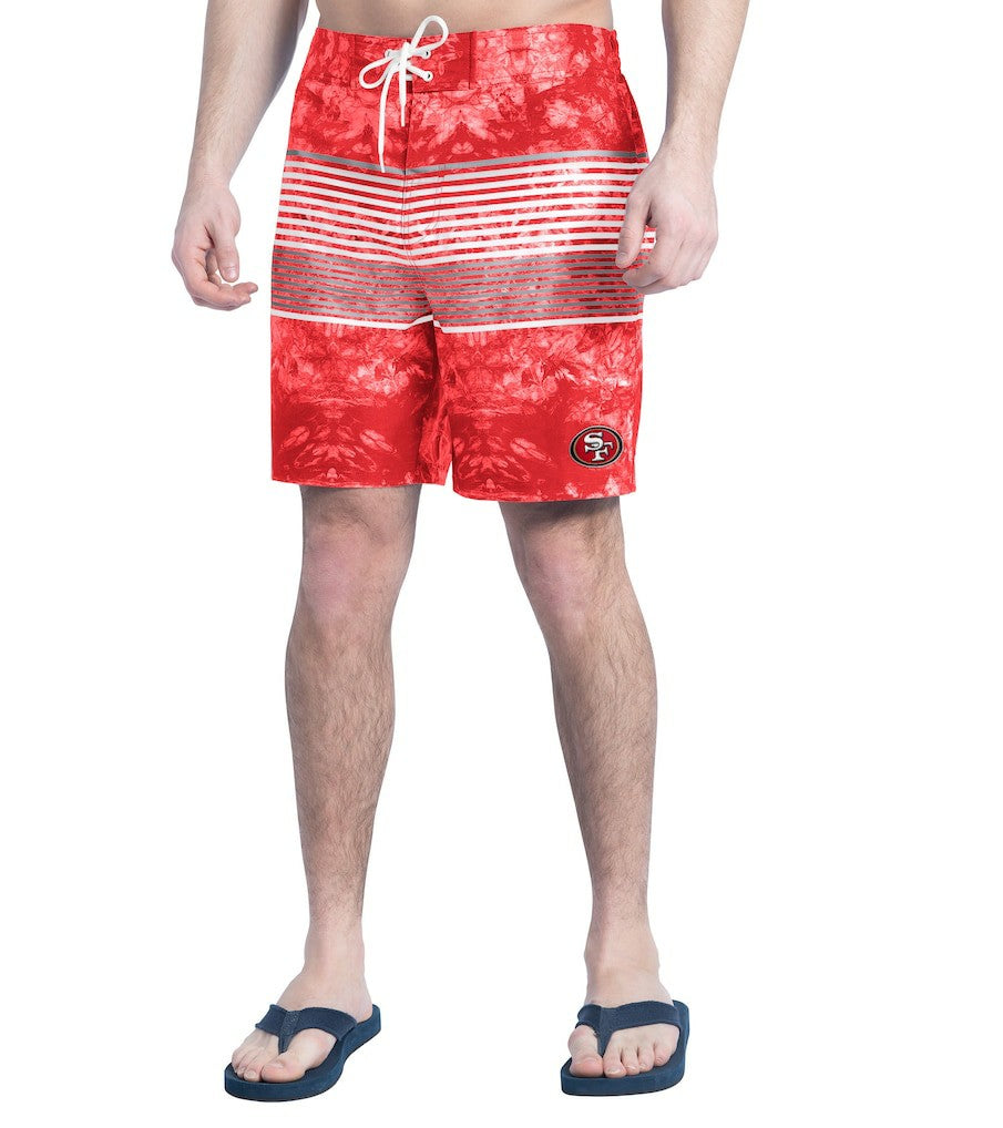 San Francisco 49ers G-III Sports by Carl Banks Horizon Volley Swim Shorts Scarlet/Gray