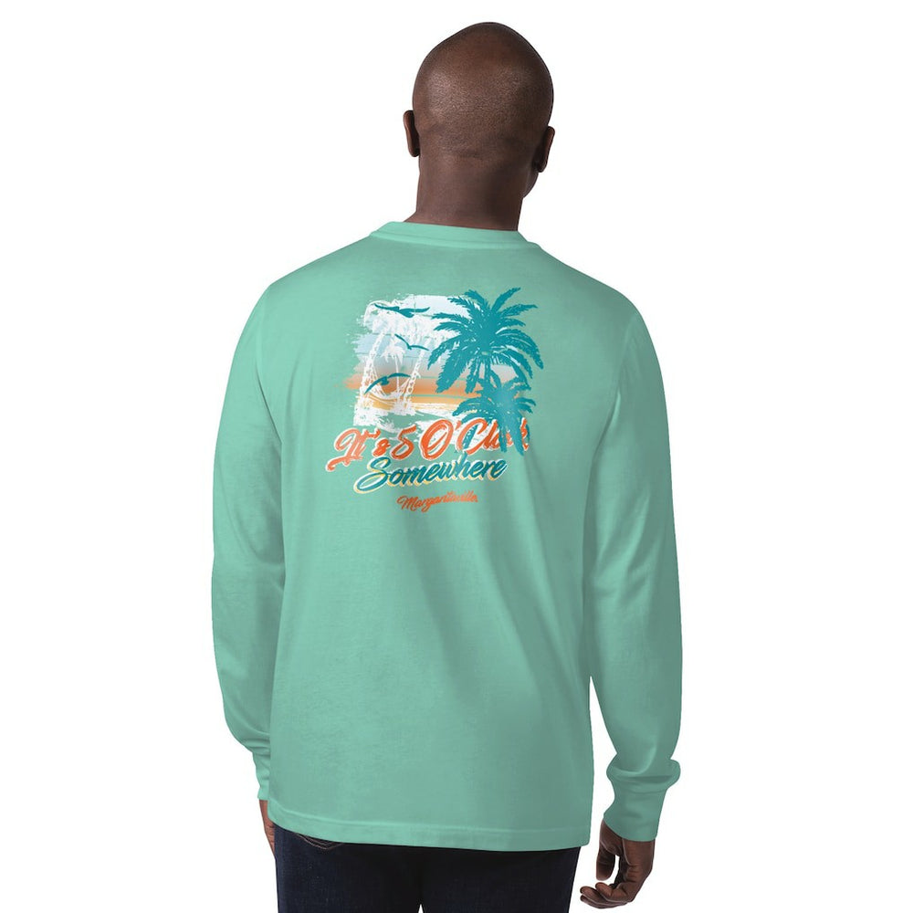 Miami Dolphins Margaritaville It's Five O'Clock Somewhere Long Sleeve T-Shirt Mint