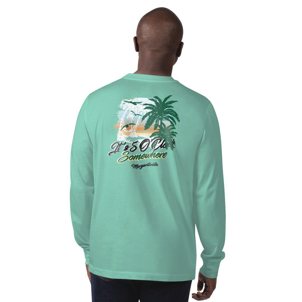 New York Jets Margaritaville It's Five O'Clock Somewhere Long Sleeve T-Shirt Mint