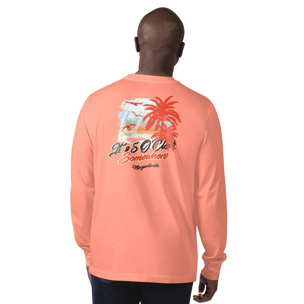 Cleveland Browns Margaritaville It's Five O'Clock Somewhere Long Sleeve T-Shirt Orange