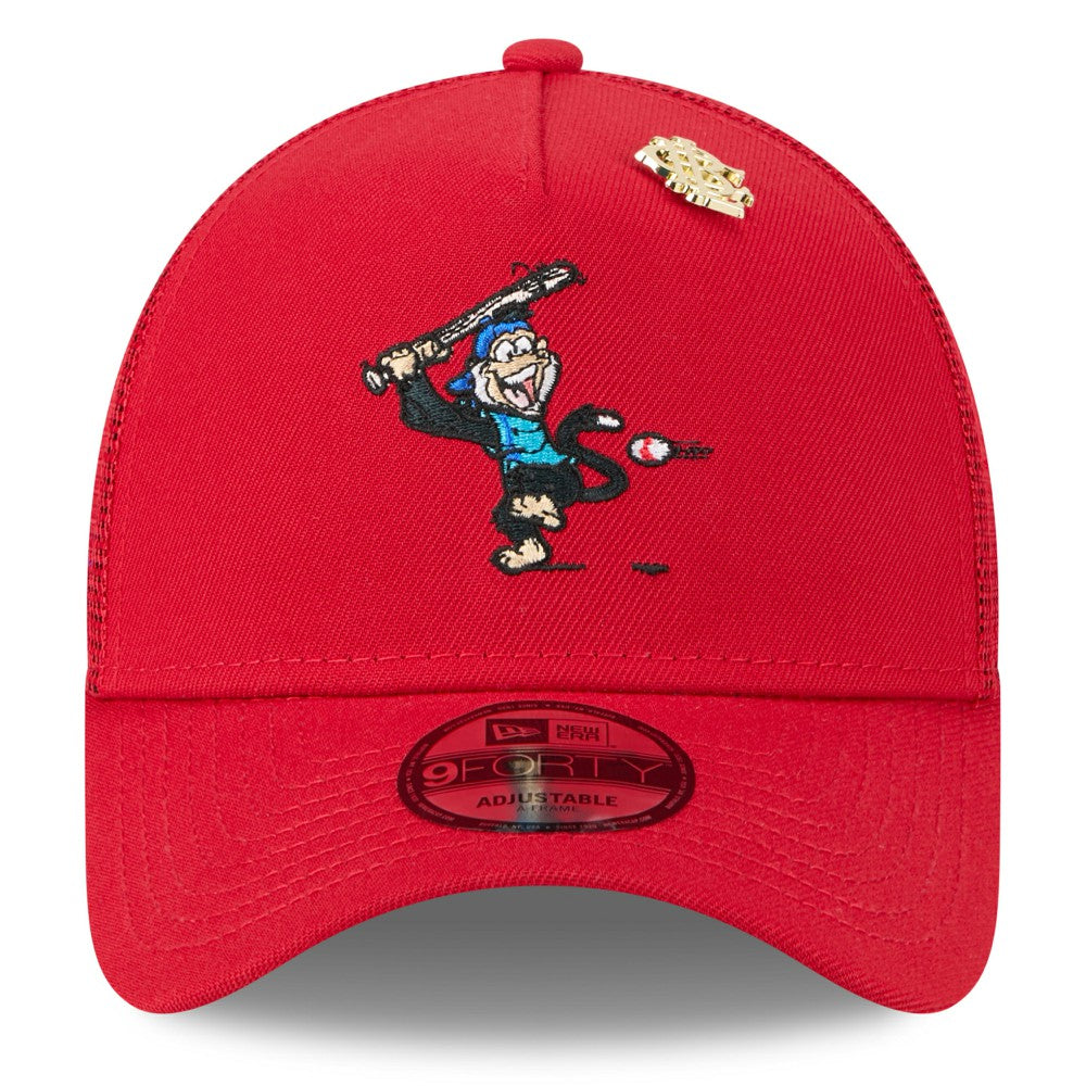 Los Angeles Angels New Era 2025 Big League Chew A-Frame 9FORTY Adjustable Trucker Hat - Red - New Era Discount