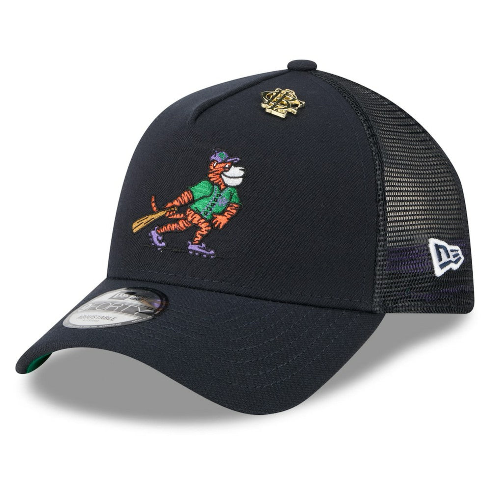 Detroit Tigers New Era 2025 Big League Chew A-Frame 9FORTY Adjustable Trucker Hat - Navy - New Era Online