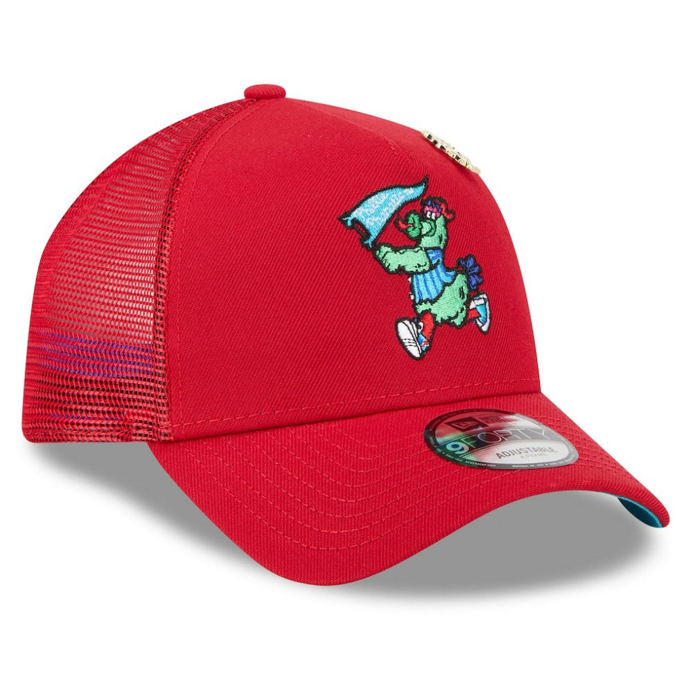 Philadelphia Phillies New Era 2025 Big League Chew A-Frame 9FORTY Adjustable Trucker Hat - Red - New Era Online