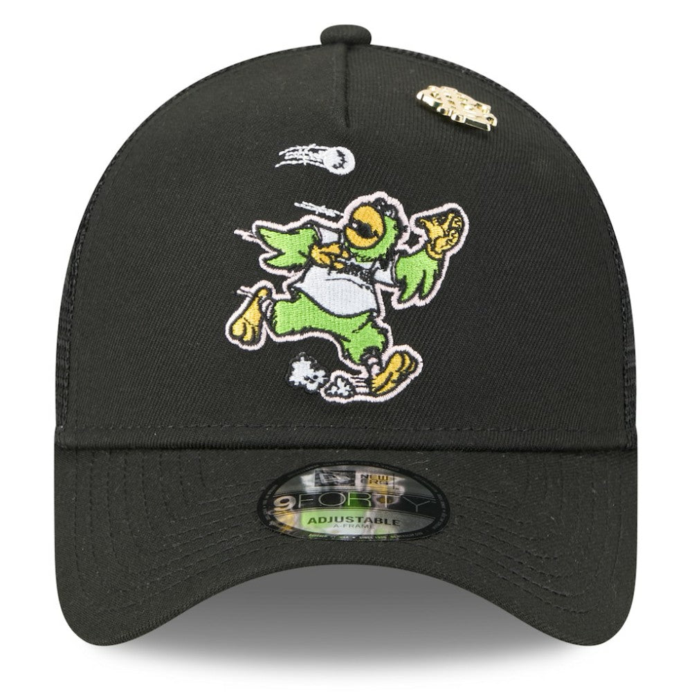 Pittsburgh Pirates New Era 2025 Big League Chew A-Frame 9FORTY Adjustable Trucker Hat - Black - New Era Sale
