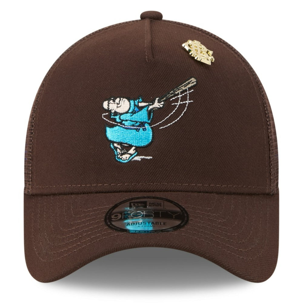 San Diego Padres New Era 2025 Big League Chew A-Frame 9FORTY Adjustable Trucker Hat - Brown - New Era Lifestyle