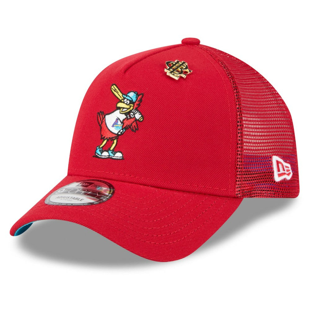 St. Louis Cardinals New Era 2025 Big League Chew A-Frame 9FORTY Adjustable Trucker Hat - Red - New Era on Sale