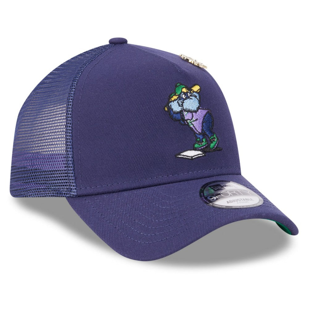 Tampa Bay Rays New Era 2025 Big League Chew A-Frame 9FORTY Adjustable Trucker Hat - Navy - New Era on Sale