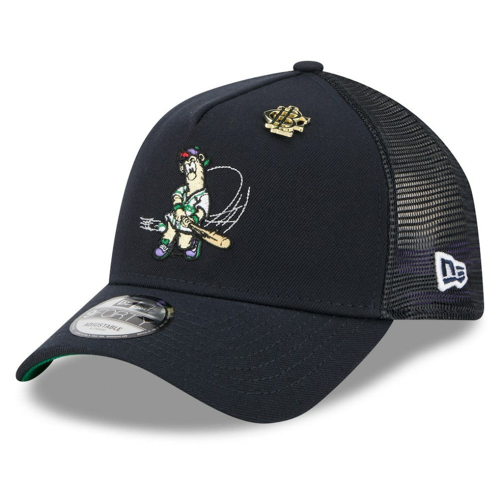 Atlanta Braves New Era 2025 Big League Chew A-Frame 9FORTY Adjustable Trucker Hat - Navy - New Era Discount