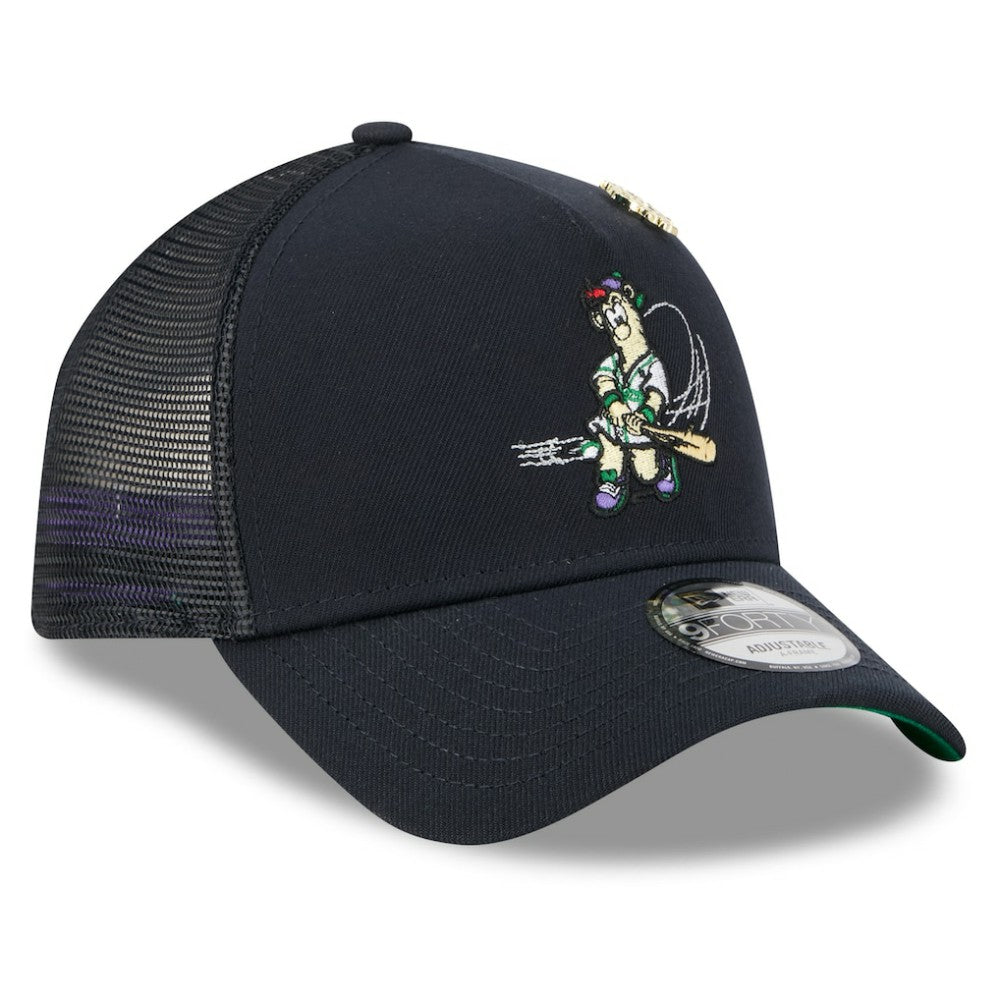 Atlanta Braves New Era 2025 Big League Chew A-Frame 9FORTY Adjustable Trucker Hat - Navy - New Era Discount