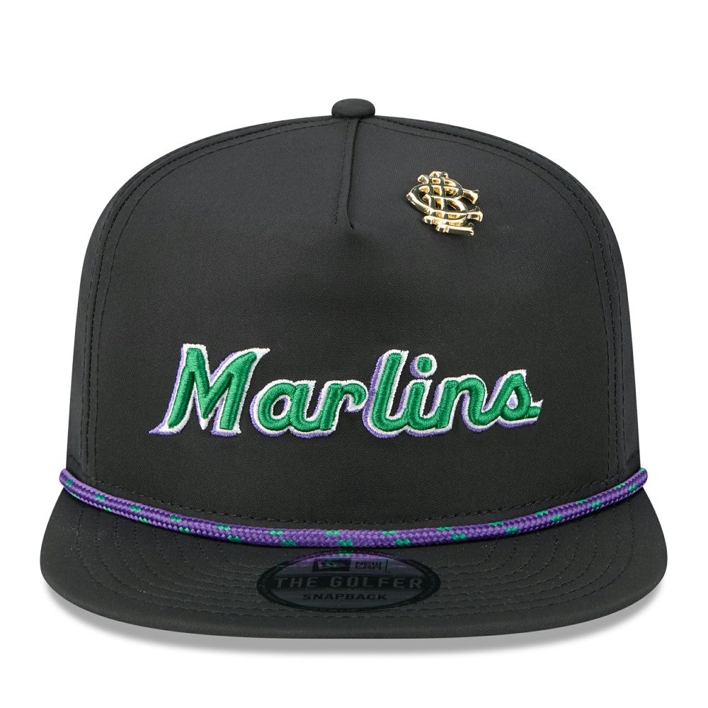 Miami Marlins New Era 2025 Big League Chew Golfer Snapback Hat - Black - New Era on Sale