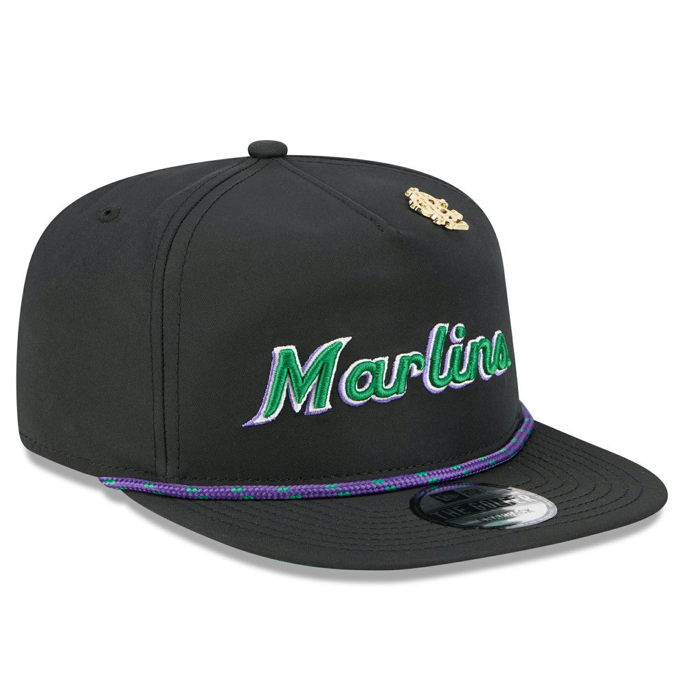 Miami Marlins New Era 2025 Big League Chew Golfer Snapback Hat - Black - New Era on Sale