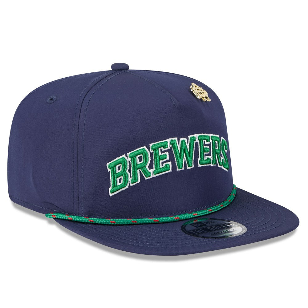 Milwaukee Brewers New Era 2025 Big League Chew Golfer Snapback Hat - Navy - New Era Sale