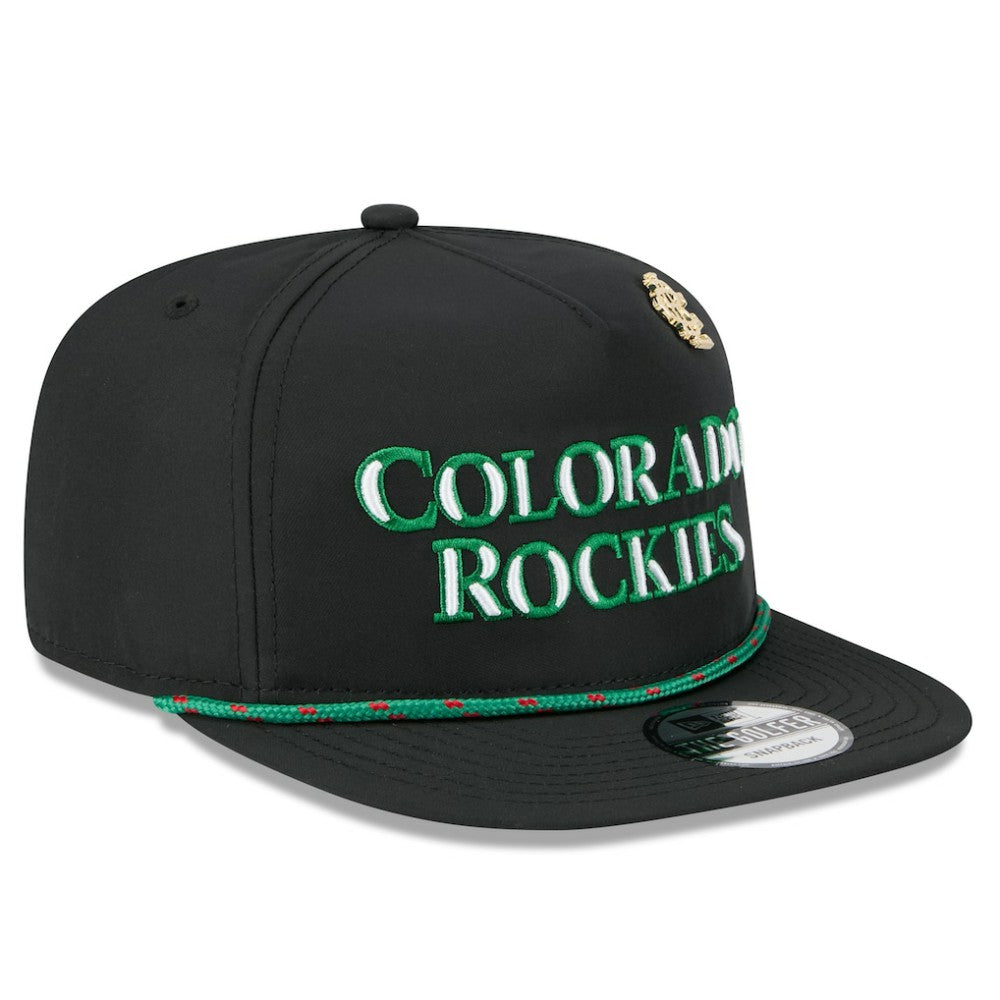 Colorado Rockies New Era 2025 Big League Chew Golfer Snapback Hat - Black - New Era Discount