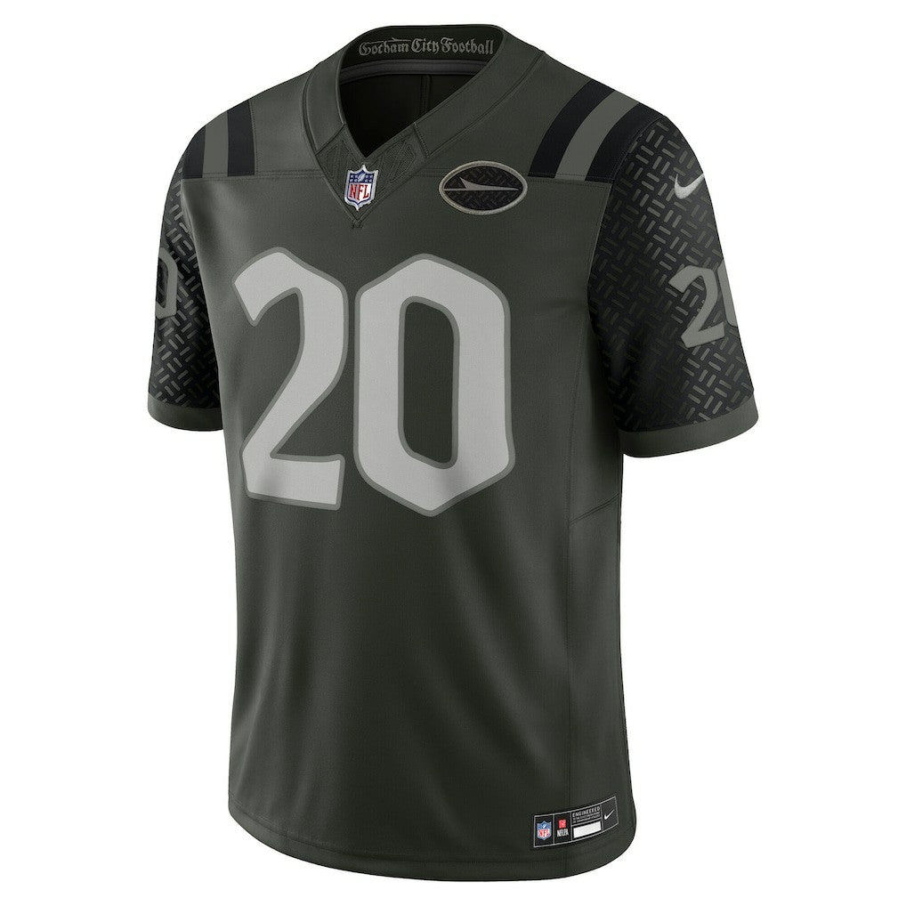 Nike Breece Hall New York Jets 2025 Rivalries Collection Limited Jersey Gotham Green