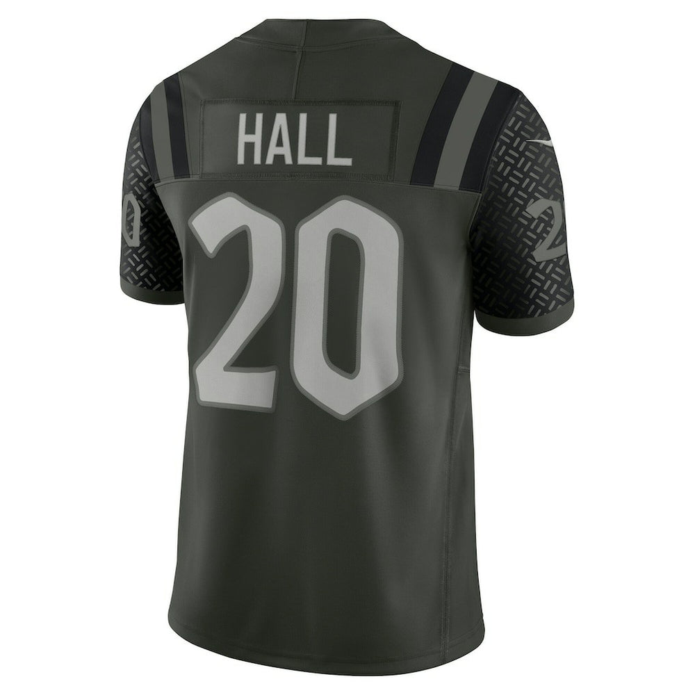 Nike Breece Hall New York Jets 2025 Rivalries Collection Limited Jersey Gotham Green