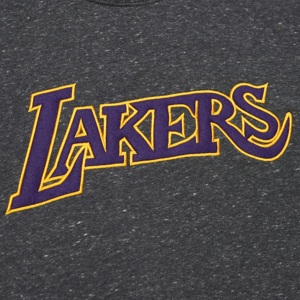 Los Angeles Lakers Black Out Collection Snow Washed Vintage Logo Pullover Sweatshirt Black | Mitchell & Ness online