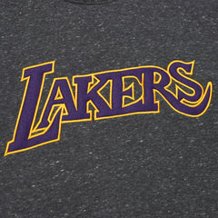 Los Angeles Lakers Black Out Collection Snow Washed Vintage Logo Pullover Sweatshirt Black | Mitchell & Ness online
