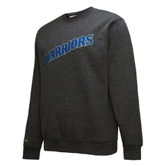 Golden State Warriors Black Out Collection Snow Washed Vintage Logo Pullover Sweatshirt for sale Black | Mitchell & Ness discount