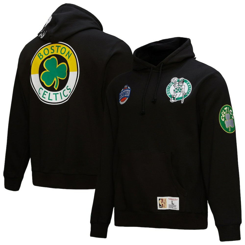 Boston Celtics Hardwood Classics Blackout Collection Pullover Hoodie Black | Mitchell & Ness Near Me