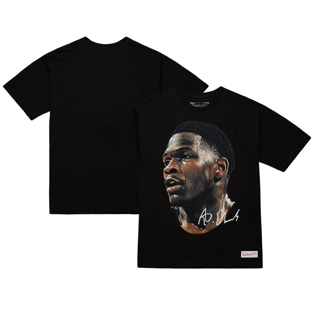 Anthony Edwards NBA Unisex Real Big Face Player T-Shirt Black | Mitchell & Ness