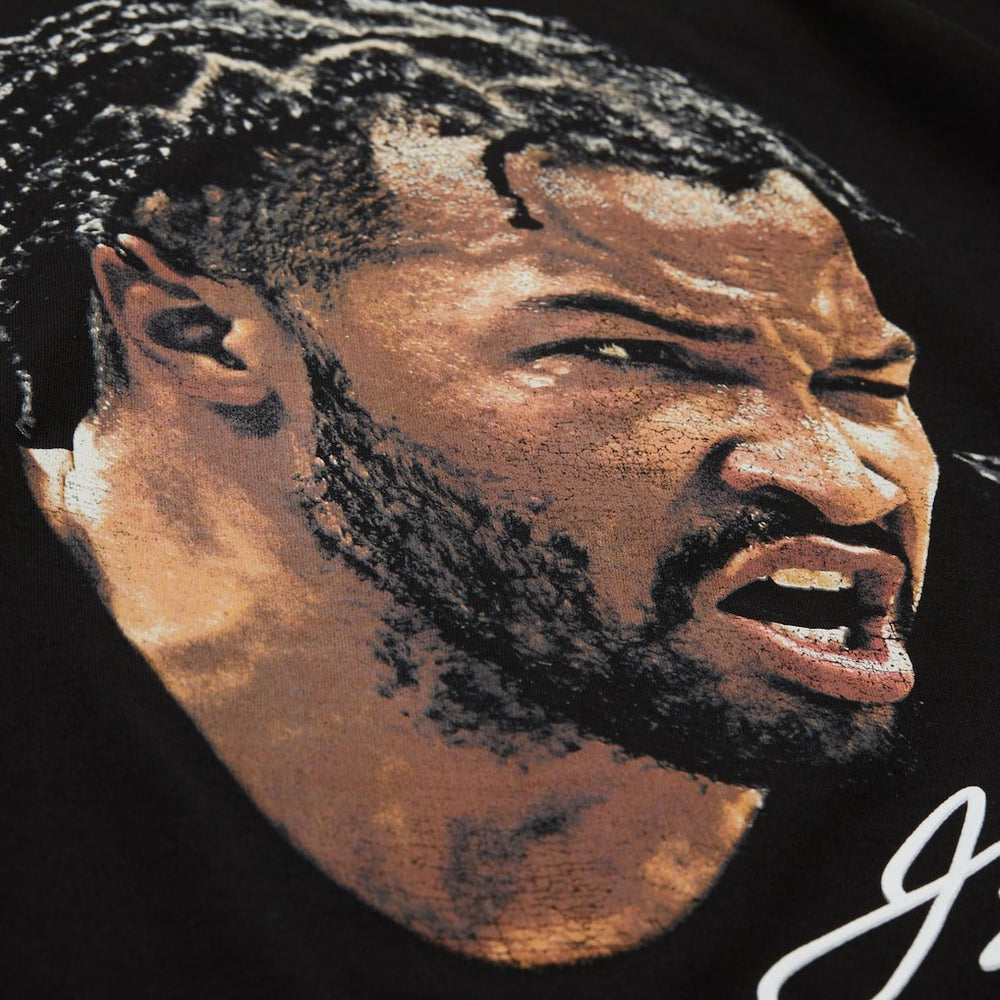 Jalen Brunson NBA Unisex Real Big Face Player T-Shirt Black | Mitchell & Ness for sale