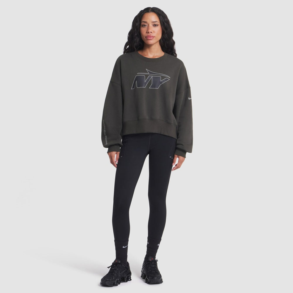 Nike New York Jets Women's 2025 Rivalries Collection Oversized Phoenix Fleece Sweatshirt Gotham Green