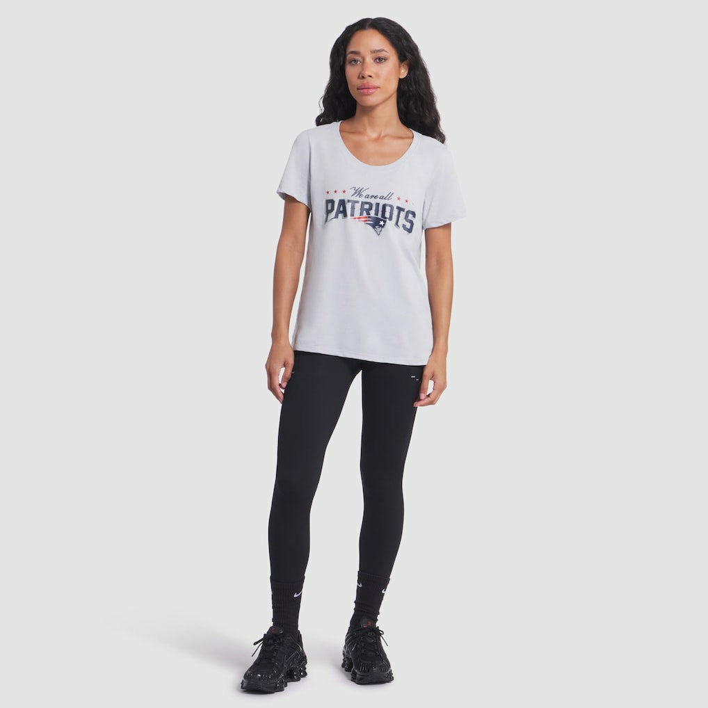 Nike New England Patriots Women's 2025 Rivalries Collection Slub Dri-FIT T-Shirt Silver
