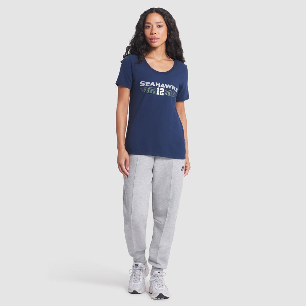 Nike Seattle Seahawks Women's 2025 Rivalries Collection Slub Dri-FIT T-Shirt College Navy
